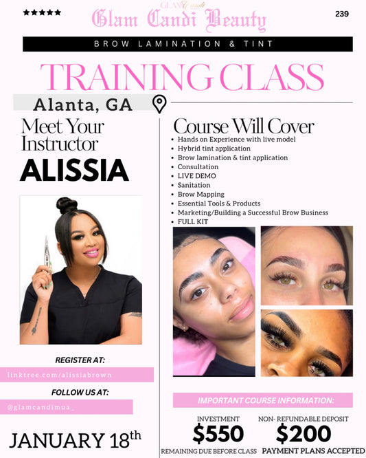 (ATL) BROW LAMINATION & TINT TRAINING